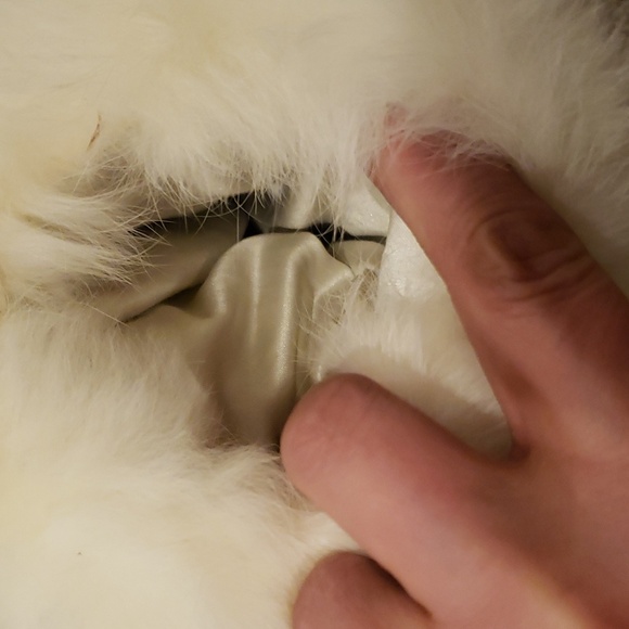 Vintage small Rabbit fur hand puff - Picture 3 of 5